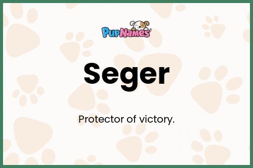 Seger dog name meaning