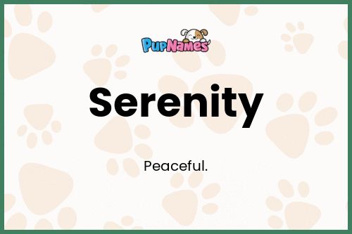 Serenity dog name meaning