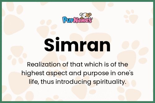 Simran dog name meaning