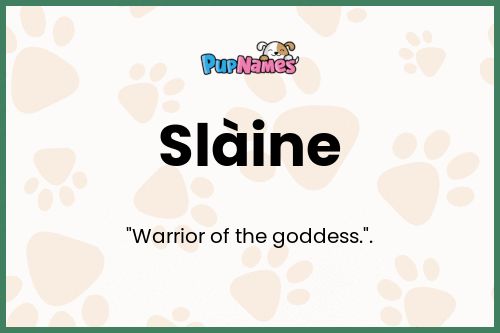 Slàine dog name meaning