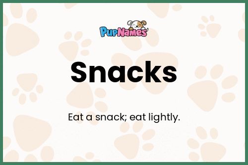 Snacks dog name meaning