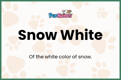 Snow White dog name meaning