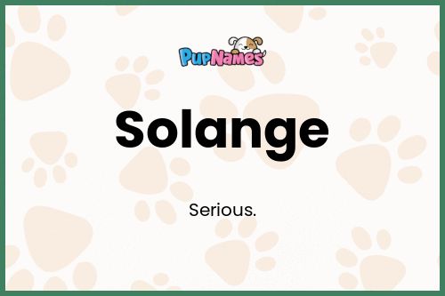 Solange dog name meaning