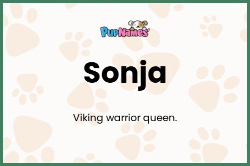 Sonja dog name meaning