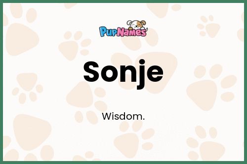 Sonje dog name meaning