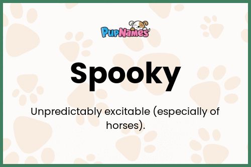 Spooky dog name meaning