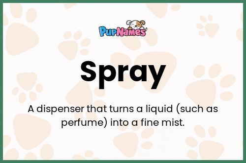 Spray dog name meaning