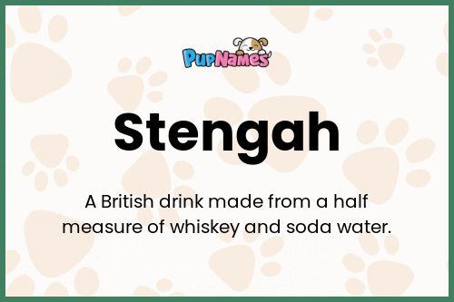 Stengah dog name meaning