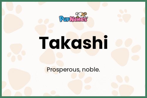 Takashi dog name meaning