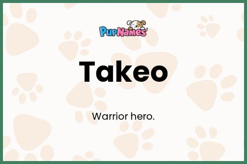 Takeo dog name meaning