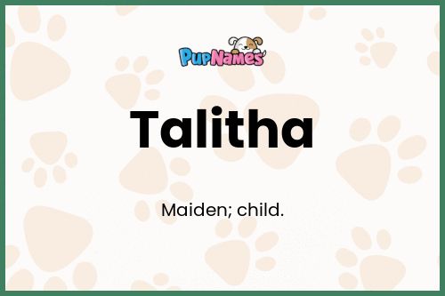 Talitha dog name meaning