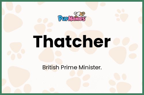 Thatcher dog name meaning