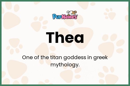 Thea dog name meaning