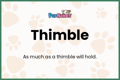 Thimble dog name meaning