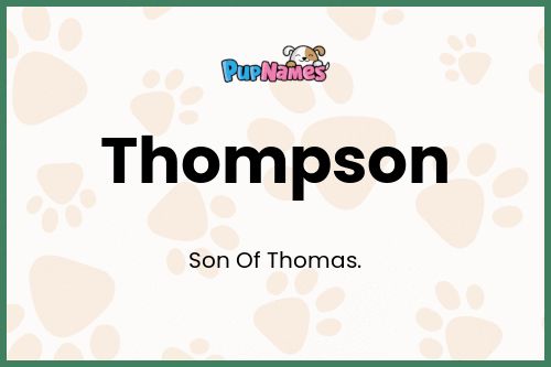 Thompson dog name meaning