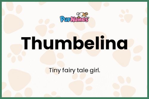 Thumbelina dog name meaning