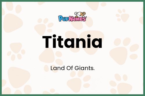 Titania dog name meaning