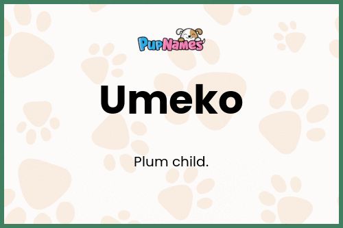 Umeko dog name meaning