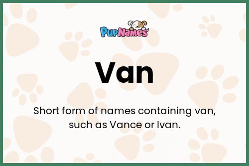 Van dog name meaning