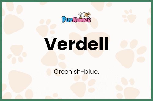 Verdell dog name meaning