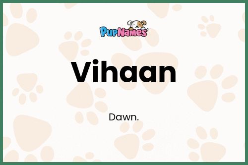 Vihaan dog name meaning