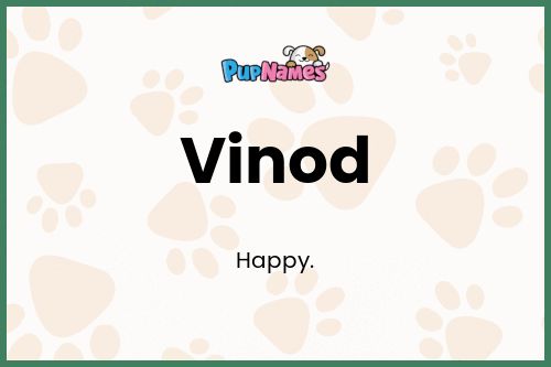 Vinod dog name meaning