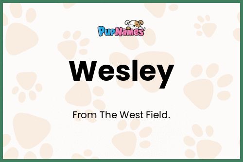 Wesley dog name meaning