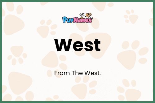 West dog name meaning
