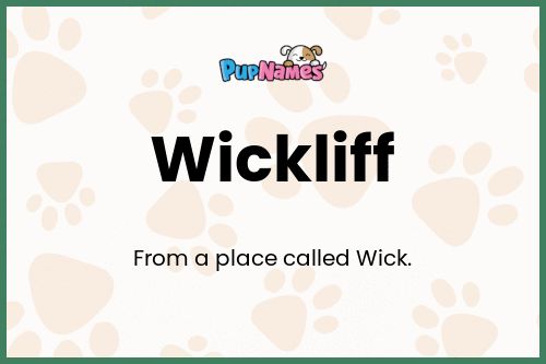 Wickliff dog name meaning