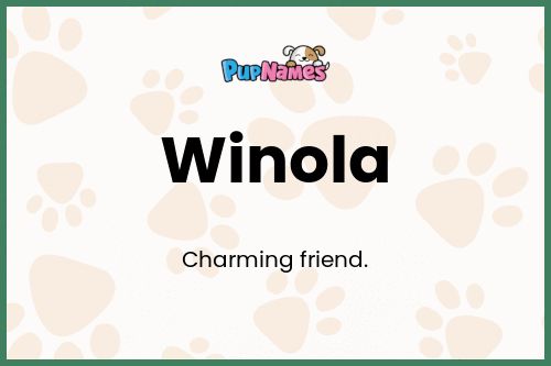 Winola dog name meaning