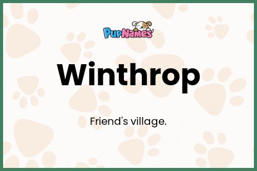 Winthrop dog name meaning