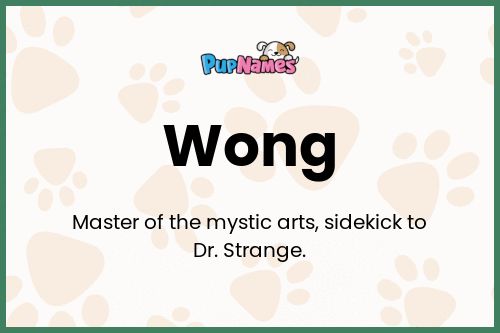 Wong dog name meaning