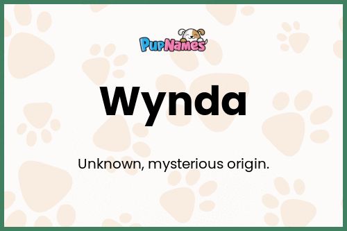 Wynda dog name meaning