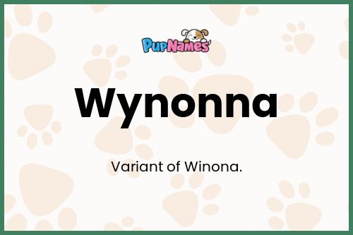 Wynonna dog name meaning