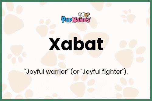 Xabat dog name meaning