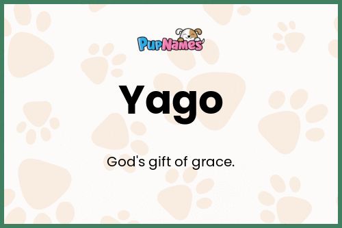 Yago dog name meaning