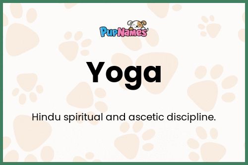 Yoga dog name meaning