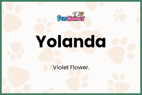 Yolanda dog name meaning