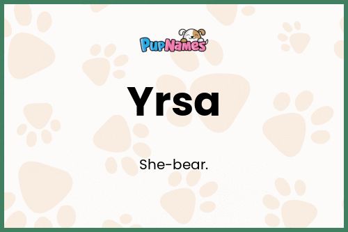 Yrsa dog name meaning