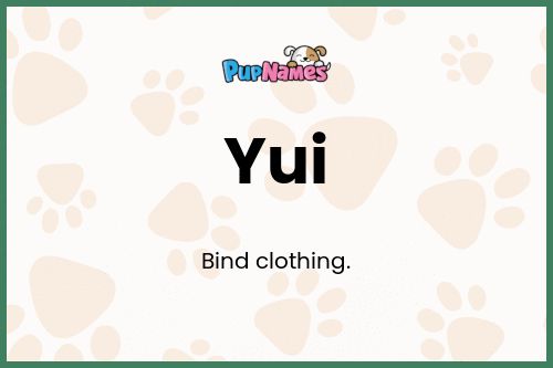 Yui dog name meaning