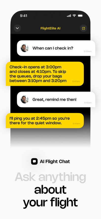 FlightElite AI flight assistant