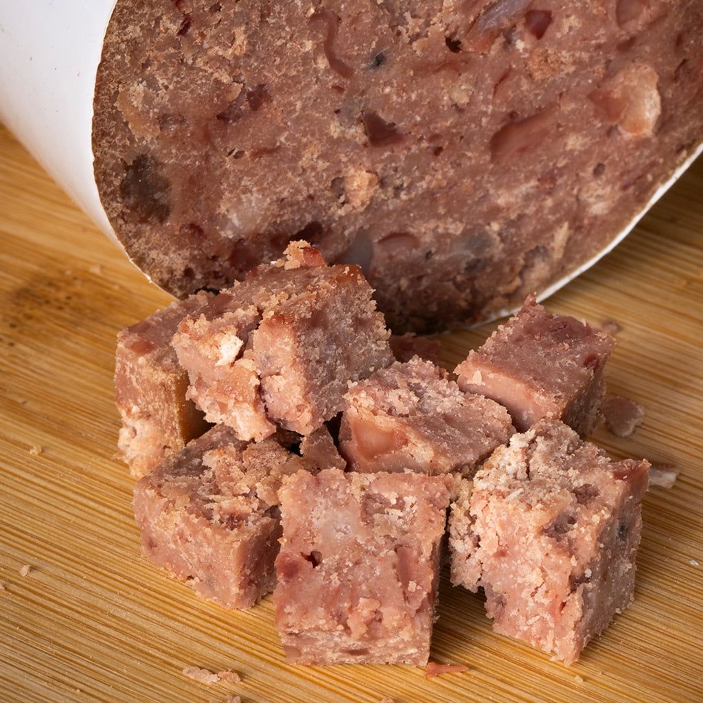 Gestoomde Worst Kip Rund close up