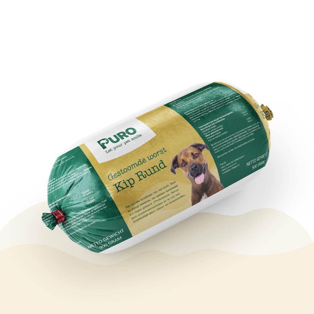 Gestoomde Worst Kip/Rund (900 gram)