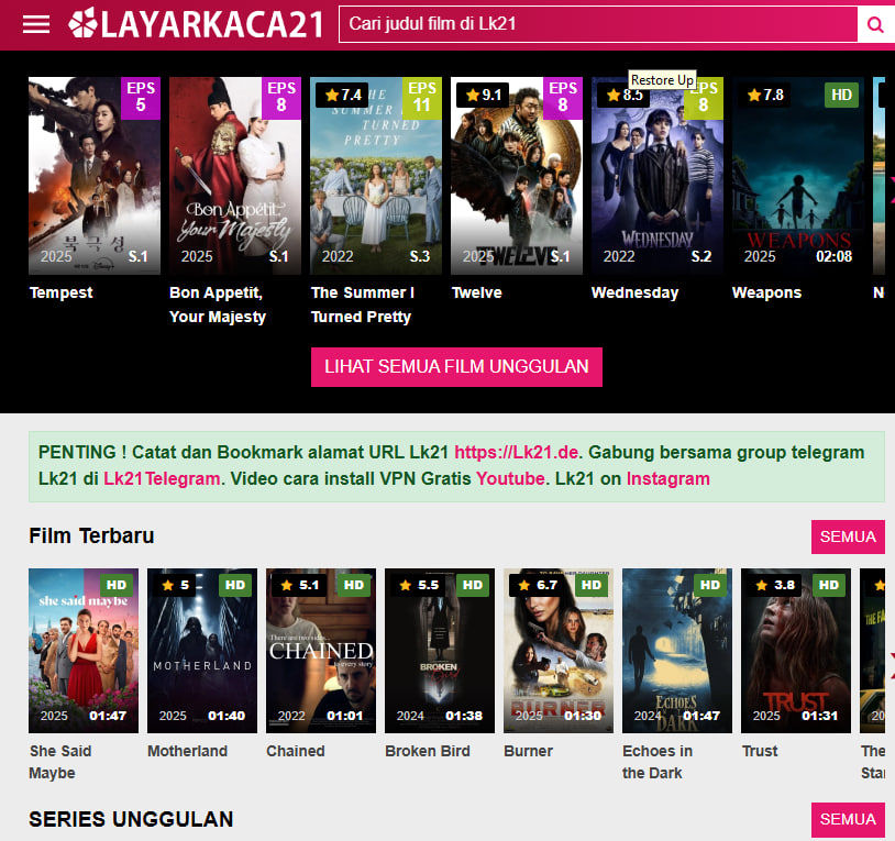 LK21 : Streaming Nonton Film Bioskop Indonesia Terbaru Anti Iklan - WooCommerce eCommerce