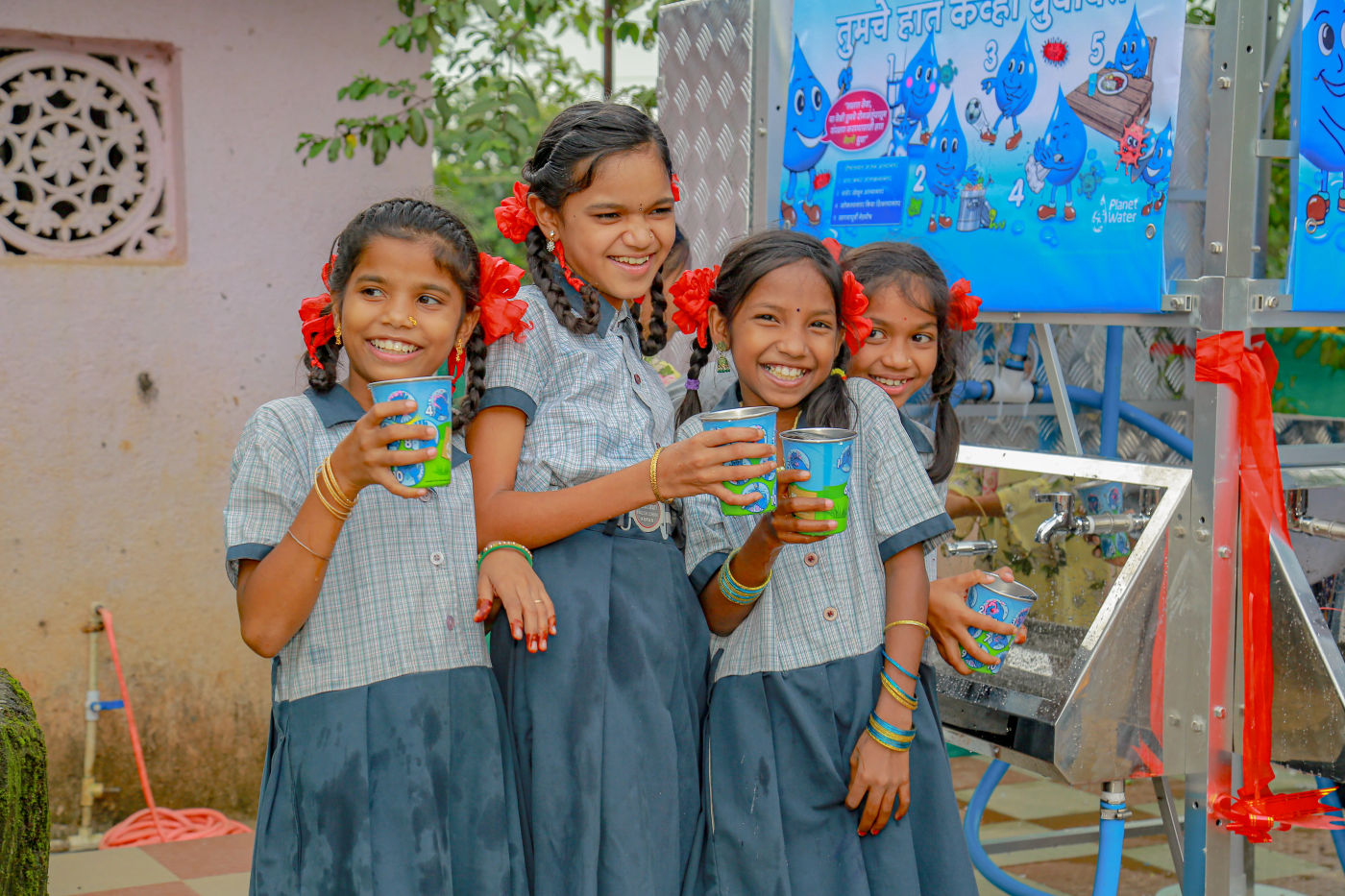 PWIF AquaTower Water Filtration Deployment at School India