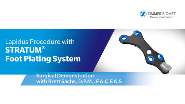 Lapidus Procedure with STRATUM® Foot Plating System