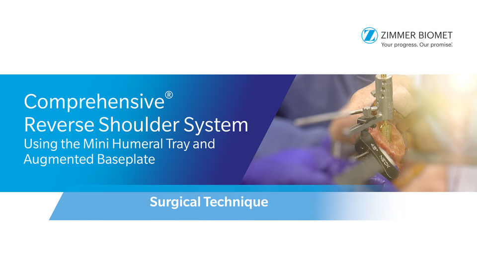 Comprehensive® Reverse Shoulder System Mini Humeral Tray Surgical