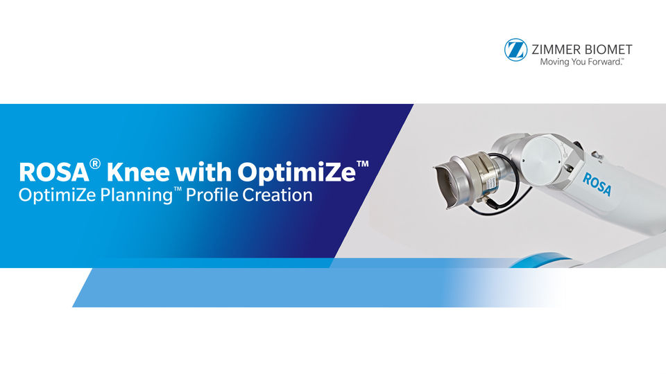 膝を診る目 - The Knee Up Close ROSA® Knee with OptimiZe™ Operating Room Setup - ROSA Instruments