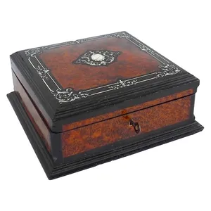 Boite / cassette / coffret à bijoux d'époque Napoléon III en marqueterie