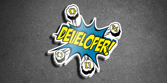 Developer POW sticker